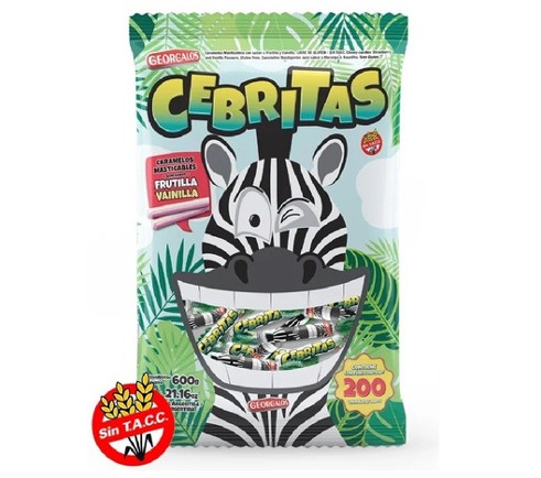 GOLO CARAMELO CEBRITAS FRUTILLA VAINILLA X600GR x 1